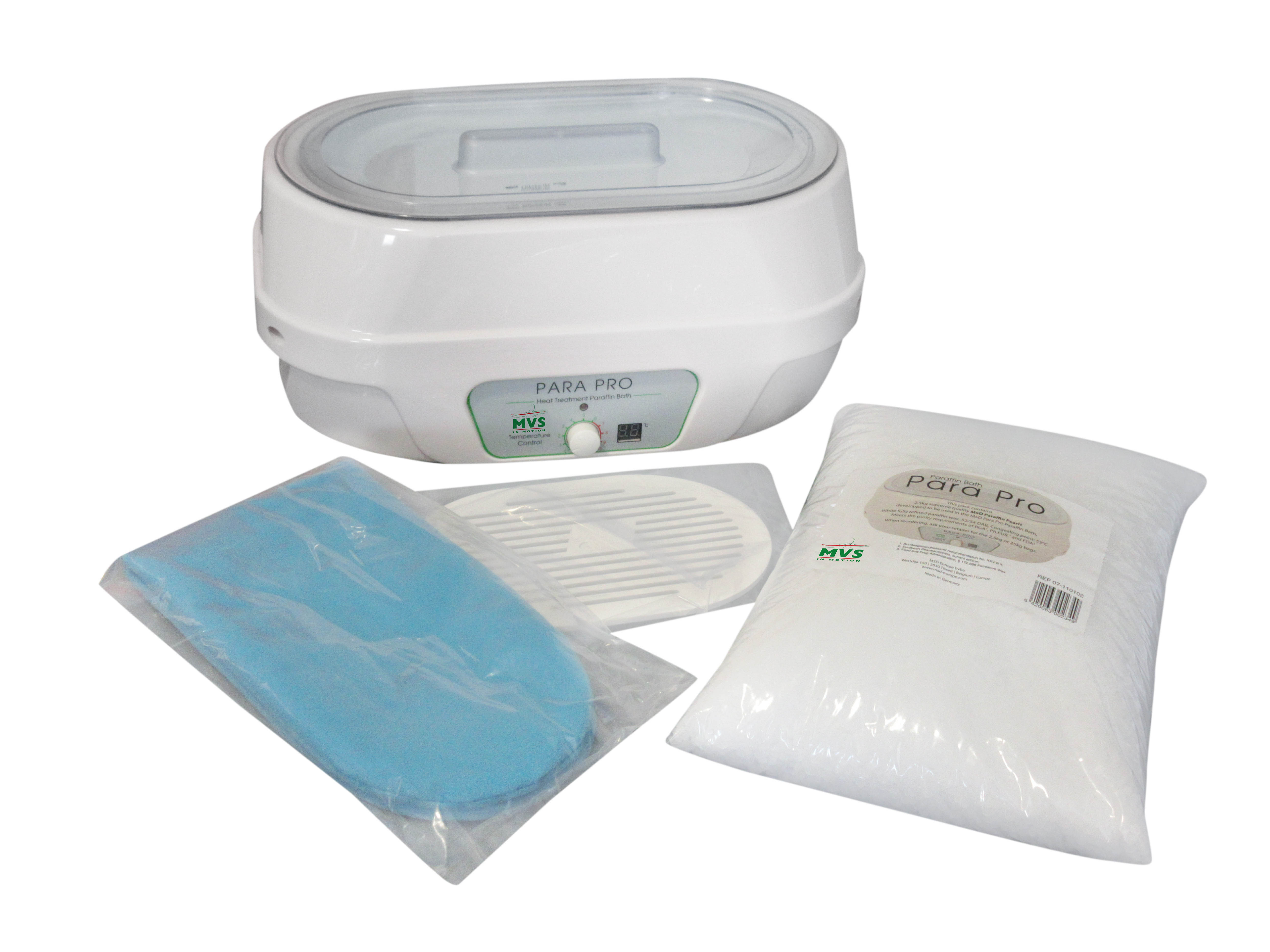 MSD_ParaffinBad_ParaPro_alles MoVeS Para Pro Wachsheißbad + 2,5 kg Paraffin