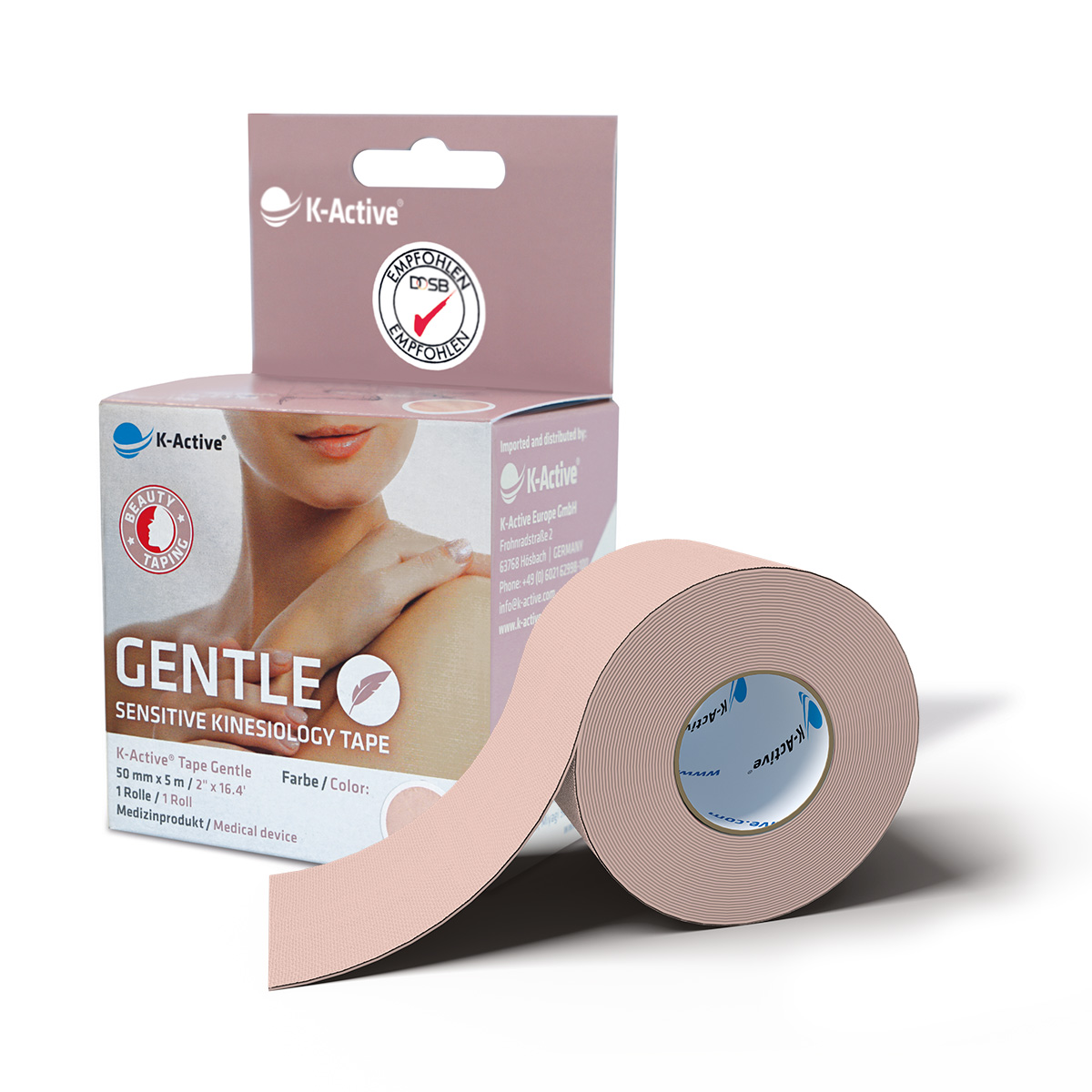 K-Active® Tape Gentle, 1er-Box Kactive_Tapeverpackung_Gentle_1er_mitRolle
