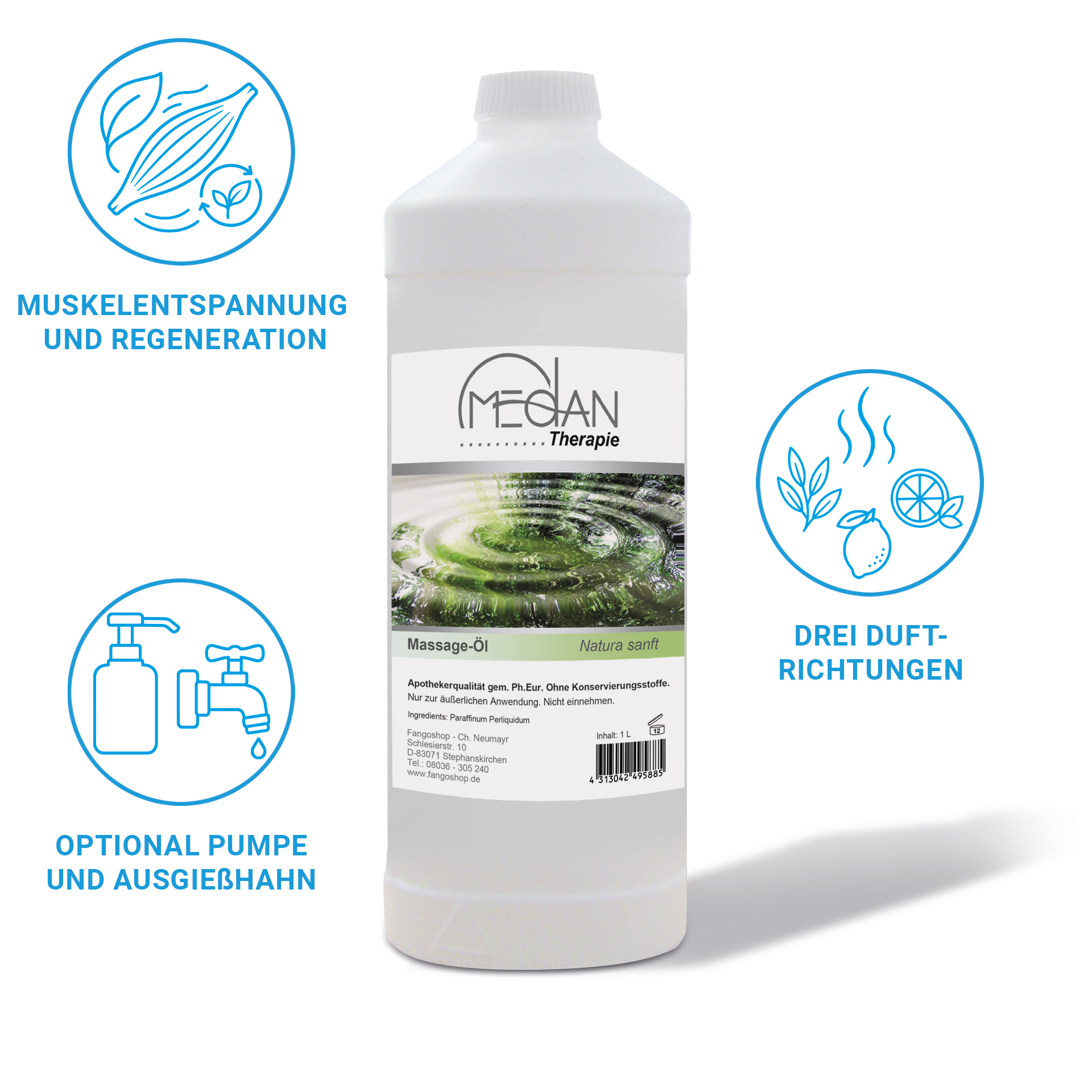 Medan Massageöl Natura sanft 1 Liter
