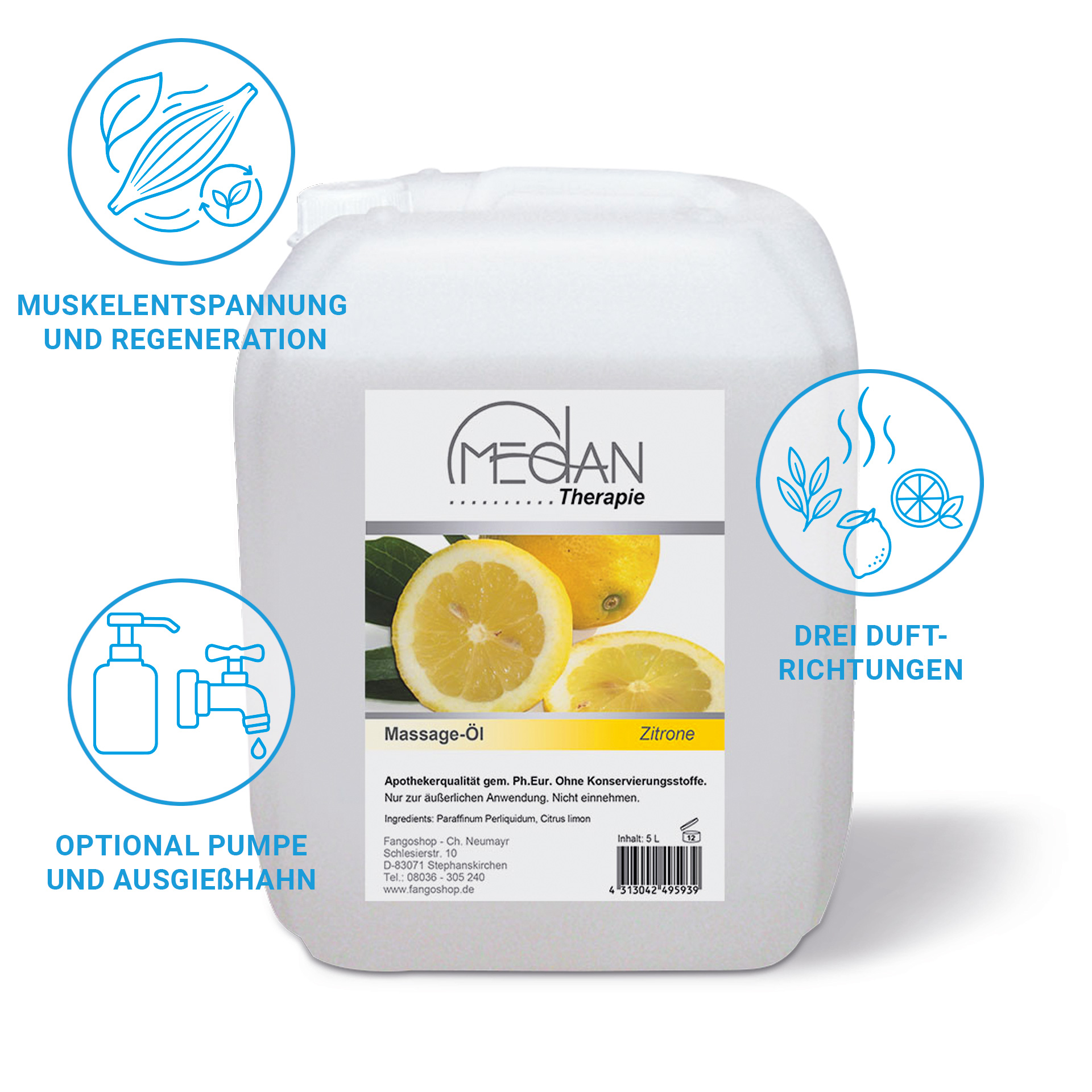 Medan Massageöl Citrus 5 Liter