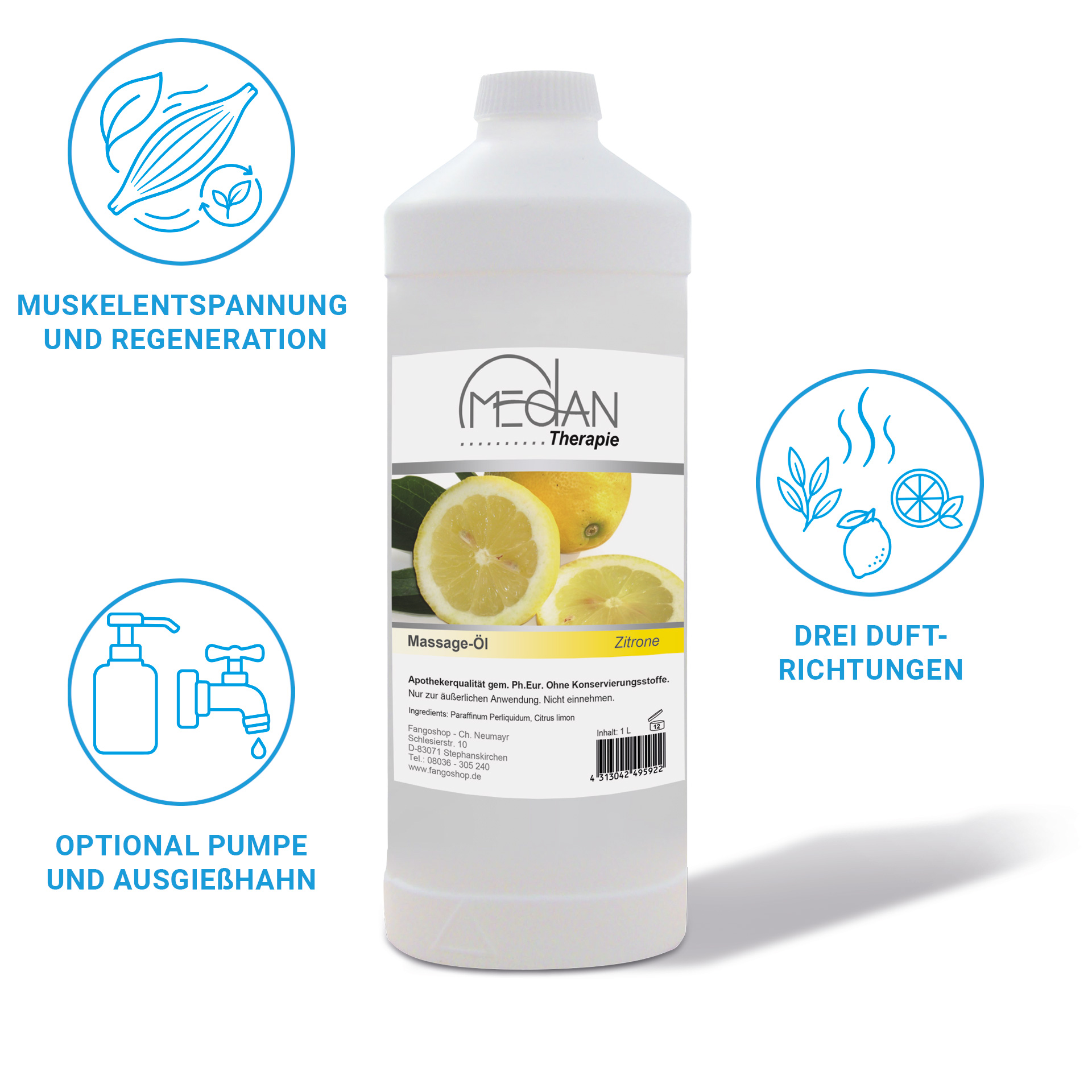 Medan Massageöl Citrus 1 Liter