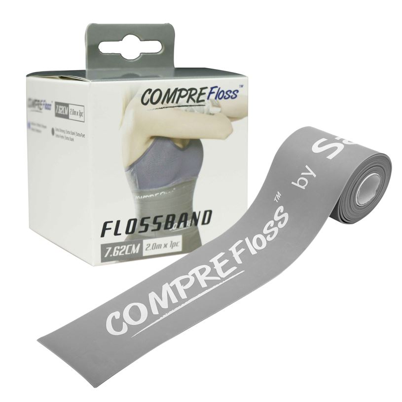 Flossband by Sanctband® 2 m x 7,5 cm blau mittel