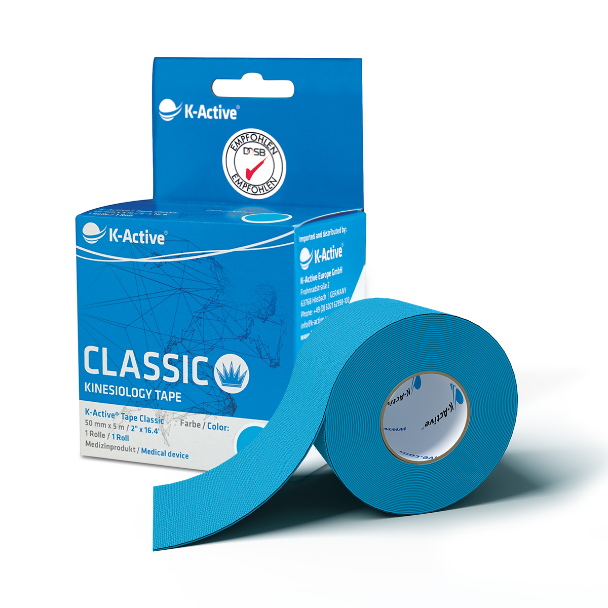 Kactive_Tapeverpackung_Classic_1er_Blau_mitRolle