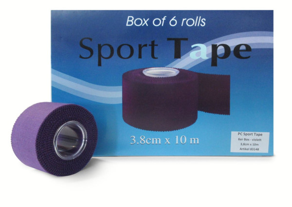 PC-Sporttape 3,8 cm x 10 m, 6er Box, violett