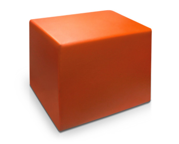 Lagerungswürfel 60 x 40 x 30 cm orange Kunstleder