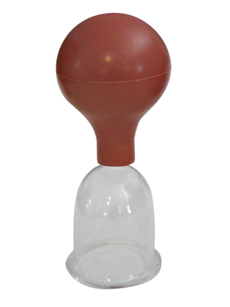 Schröpfglas mit Gummiball 4,5 cm
