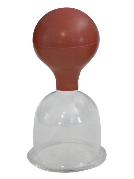Schröpfglas mit Gummiball 6,5 cm
