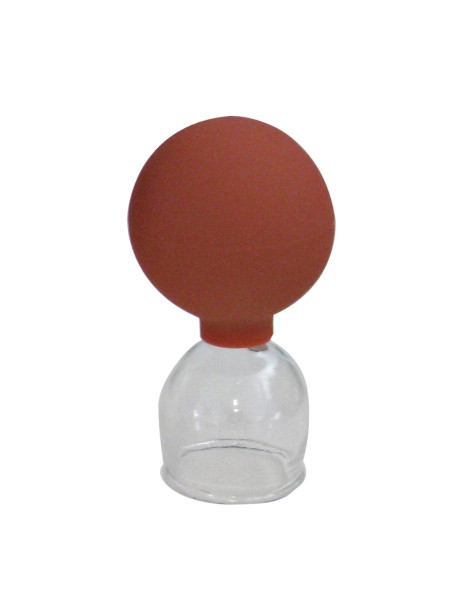 Schröpfglas mit Gummiball 3,5 cm