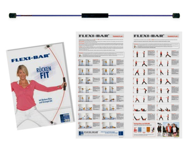 FLEXI-BAR® intensiv blau + DVD + Trainingsplan
