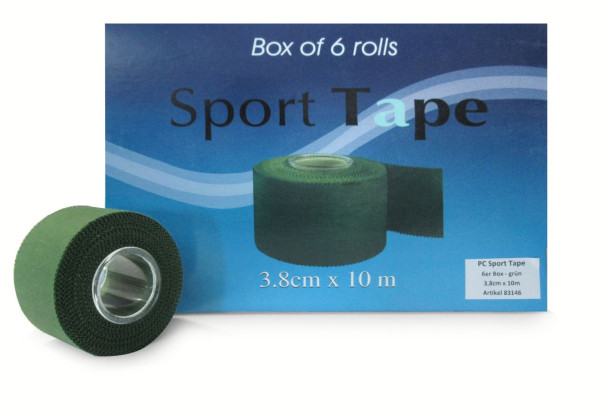 PC-Sporttape 3,8 cm x 10 m, 6er Box, grün